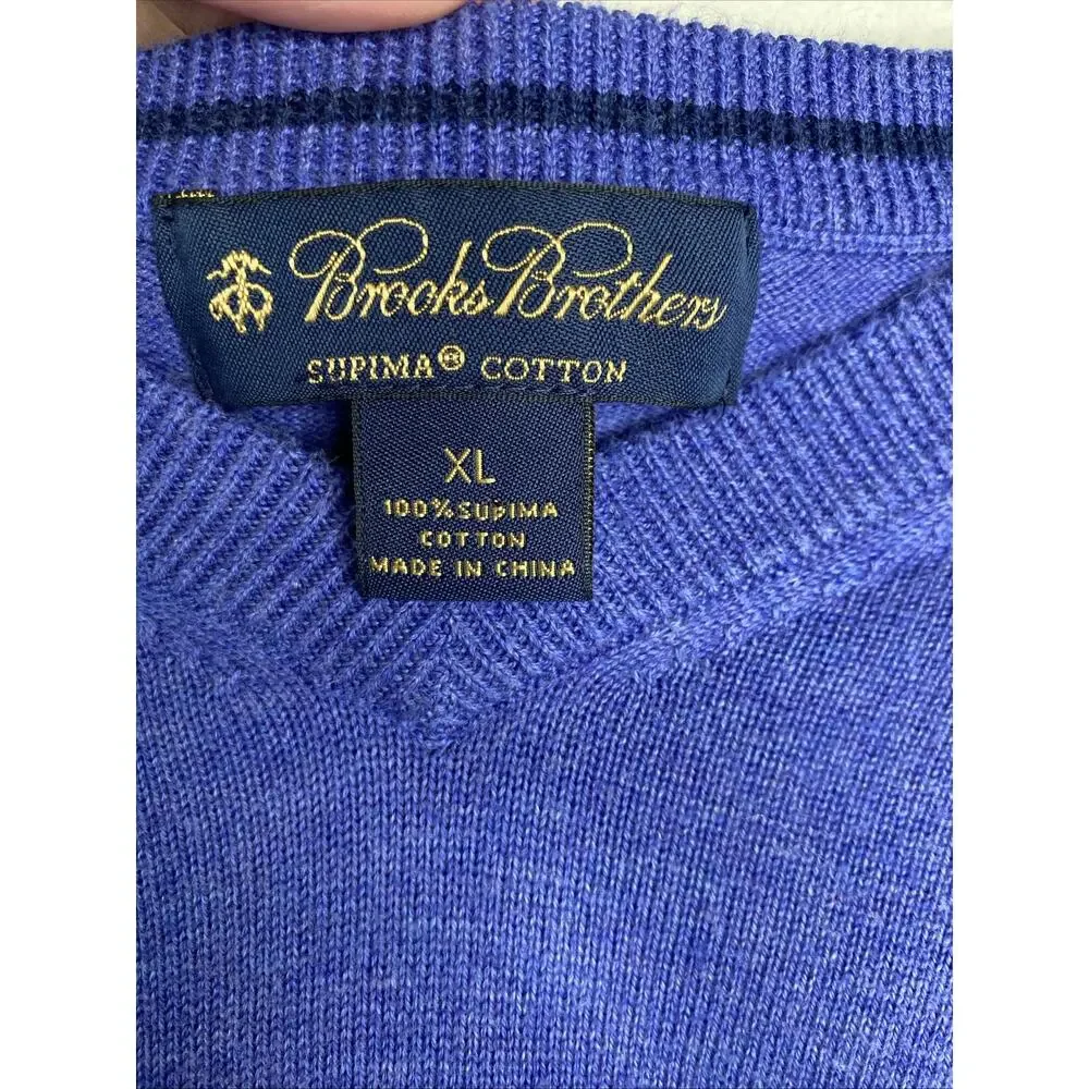 Brooks Brothers Sweater Mens XL 100% Supima Cotton Classic Old Money Pullover